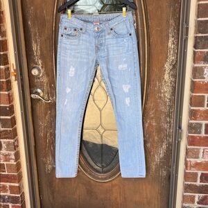 True Religion Brianna Low Rise Straight Leg Jeans! Size 28